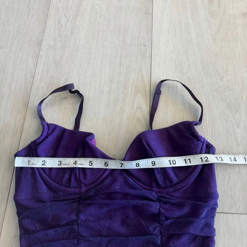 Victoria's Secret Sexy Little Things Teddy Babydoll Dress Purple Sissy size s